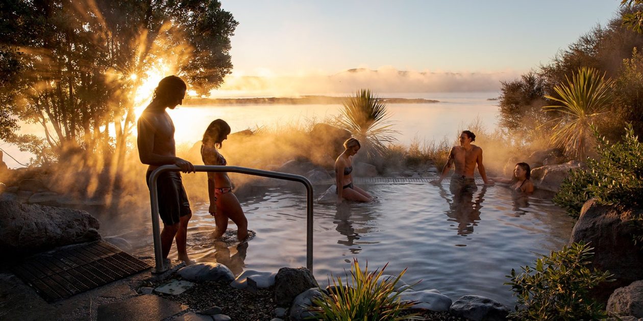 Rotorua starts to cool down later in Autumn so warm up in one of the Polynesian Spa's world-famous geothermal pools!